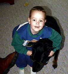 Jared and Shadow with Sun Glasses
